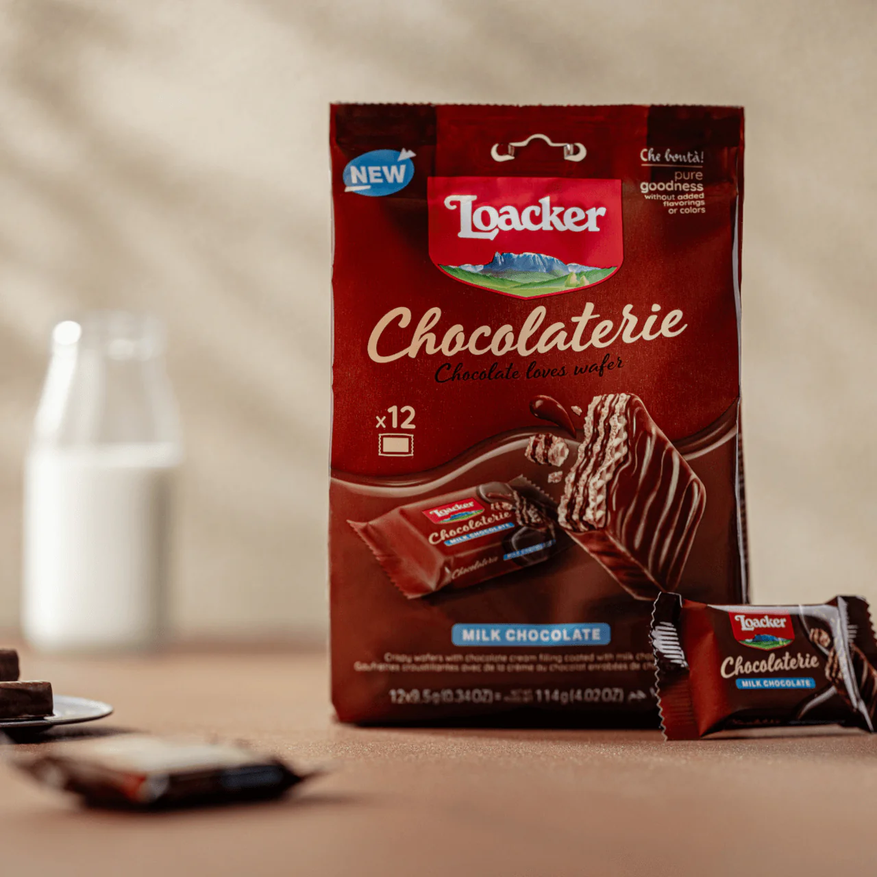 Chocolaterie Milk Chocolate, Chocolate Covered Wafer Squares, 12-ct. Bag - Image 5