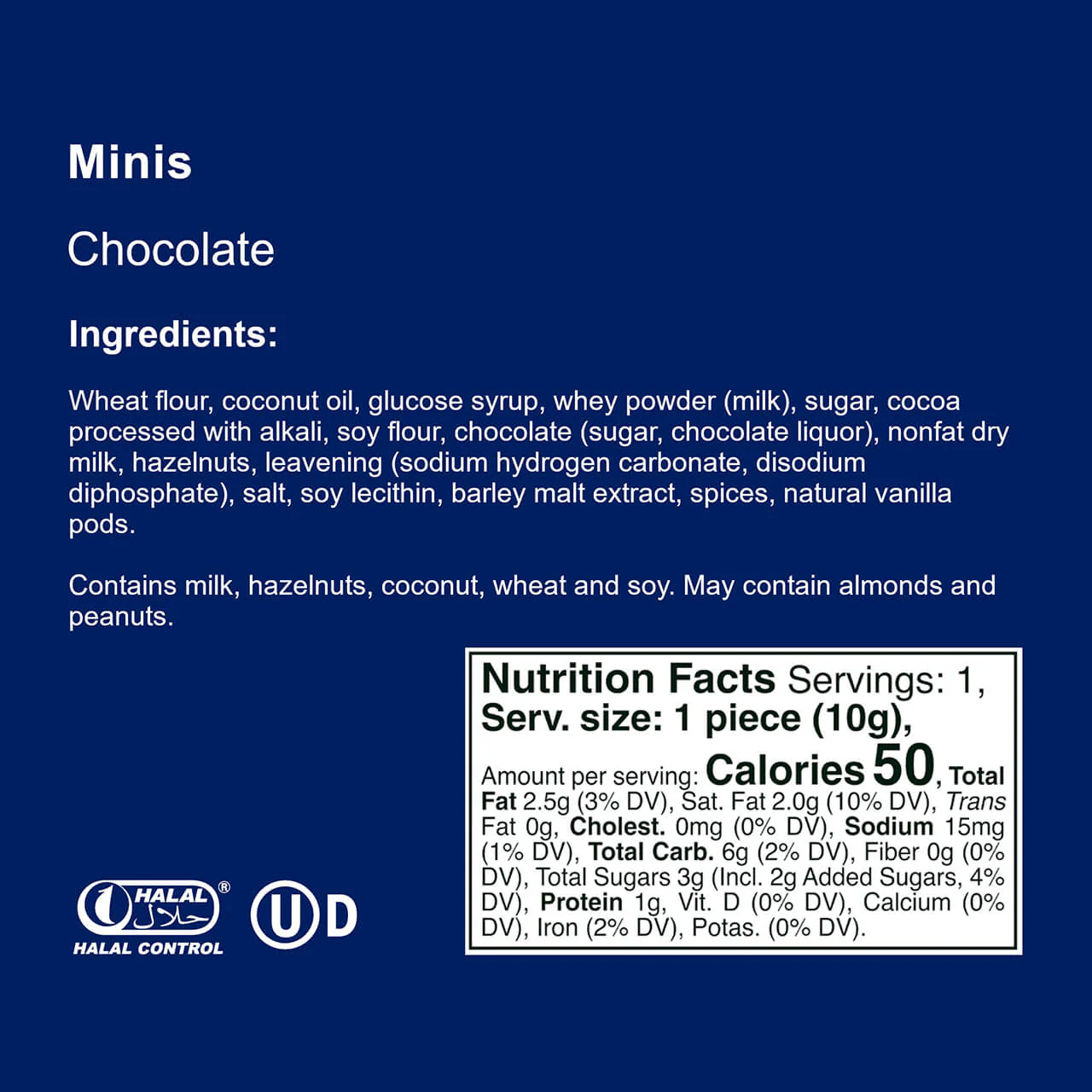 Minis Wafer Cookies, Premium Cream Chocolate, 200 Individually Wrapped Snack Packs (Wholesale) - Image 3