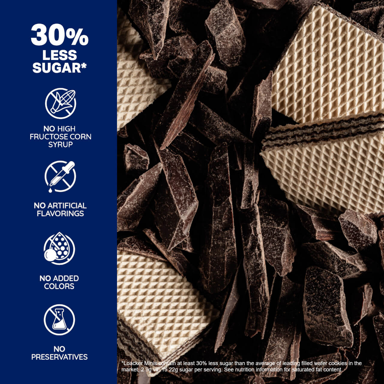 Minis Wafer Cookies, Premium Cream Chocolate, 200 Individually Wrapped Snack Packs (Wholesale) - Image 4