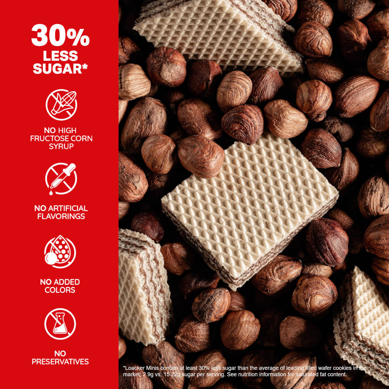 Minis Wafer Cookies, Premium Cream Hazelnut, 200 Individually Wrapped Snack Packs (Wholesale) - Image 3