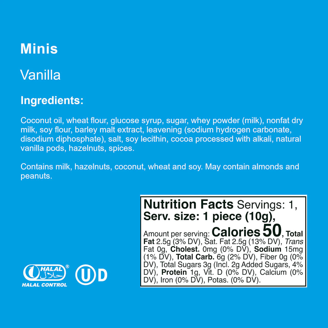 Minis Wafer Cookies, Premium Cream Vanilla, 200 Individually Wrapped Snack Packs (Wholesale) - Image 3