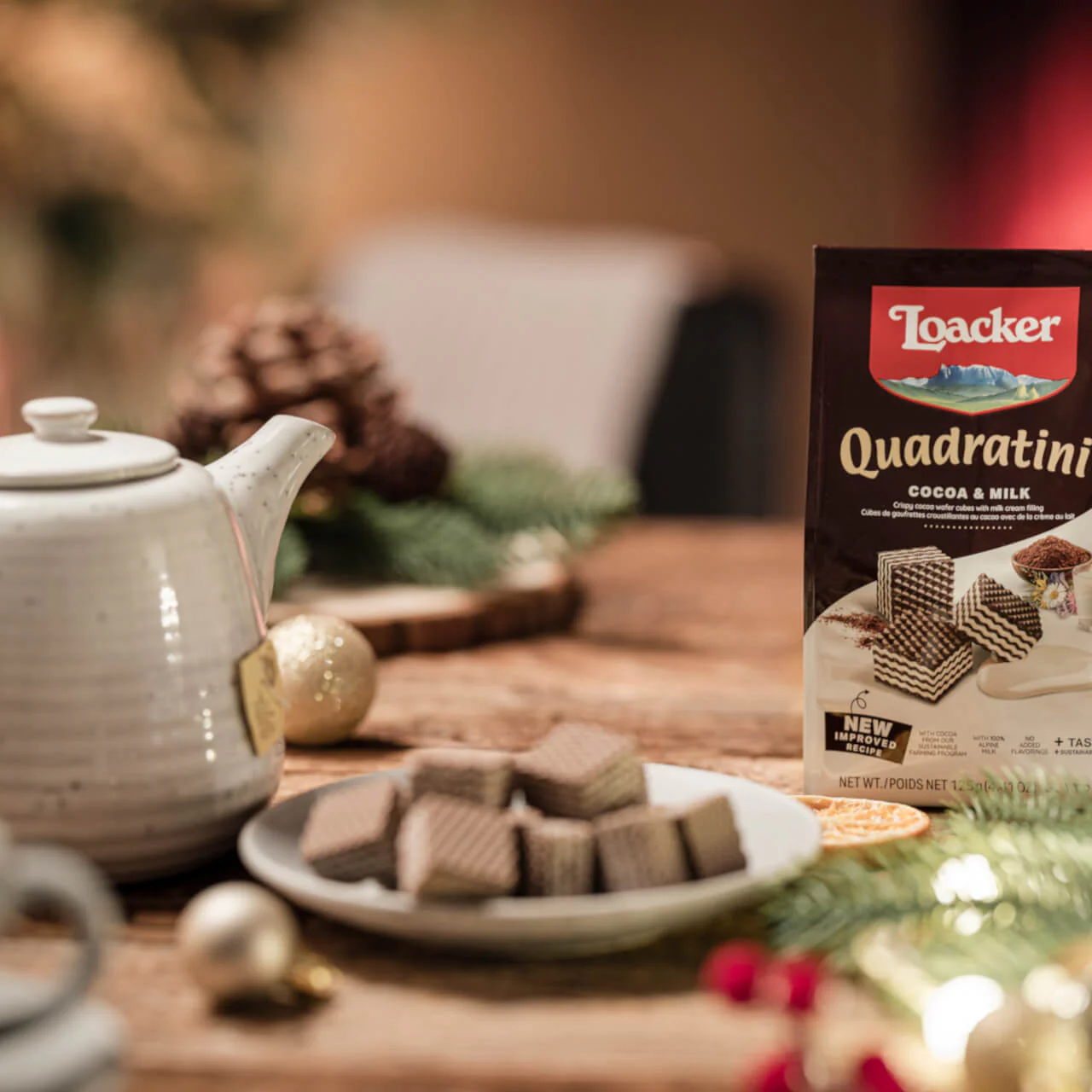 Quadratini Cocoa & Milk, Creme-Filled Wafer Cookies, 8.82 oz. Bag - Image 5