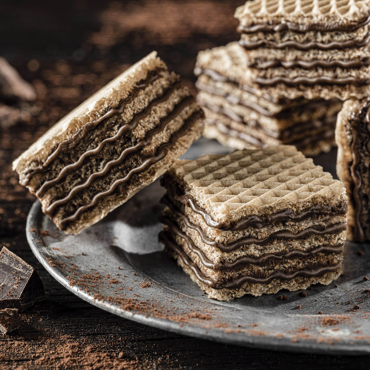 Quadratini Dark Chocolate, Creme-Filled Wafer Cookies, 8.82 oz. Bag - Image 6