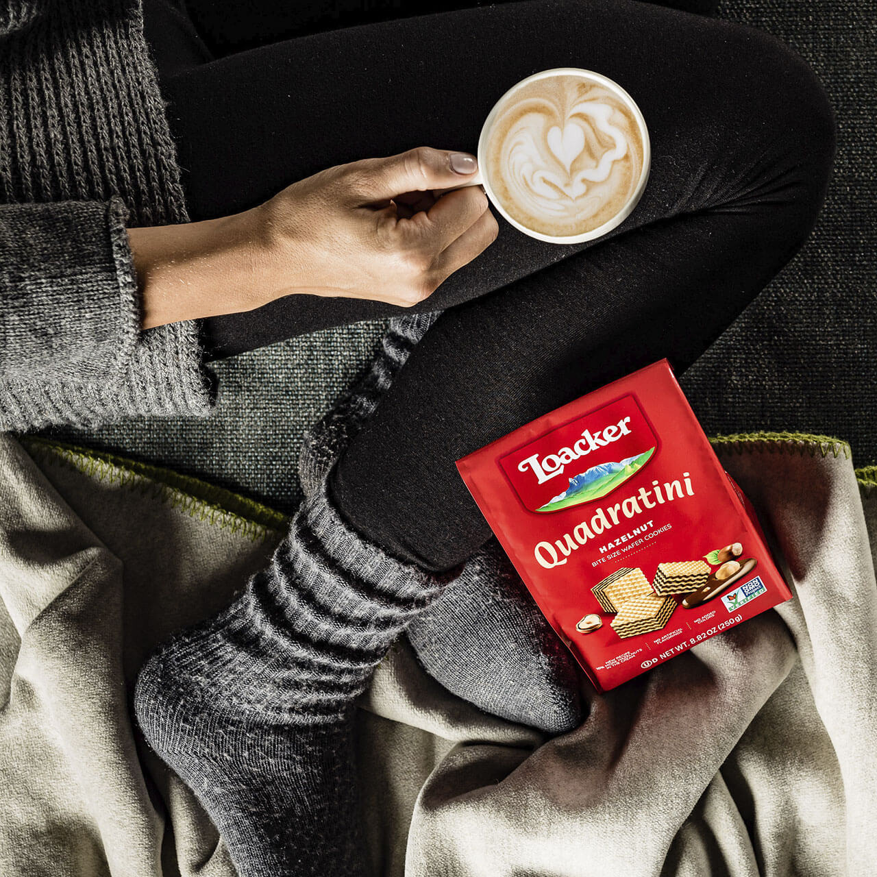 Quadratini Hazelnut, Creme-Filled Wafer Cookies, 8.82 oz. Bag - Image 4