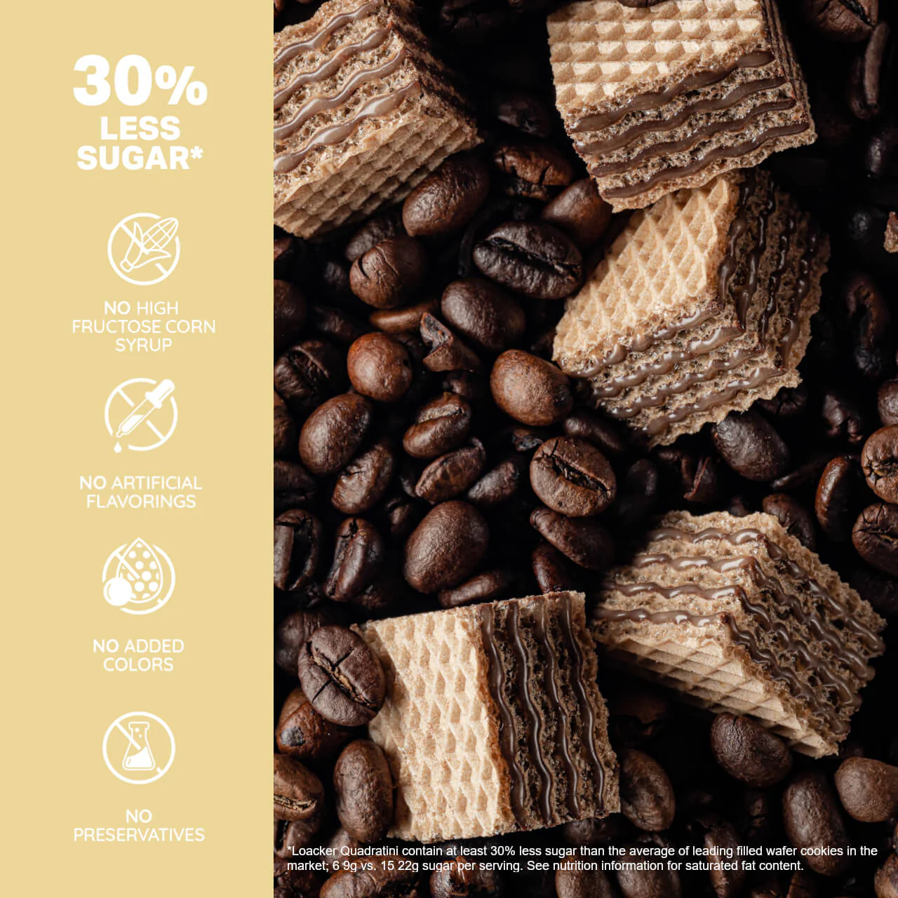 Quadratini Tiramisù, Creme-Filled Wafer Cookies, 7.76 oz. Bag - Image 3