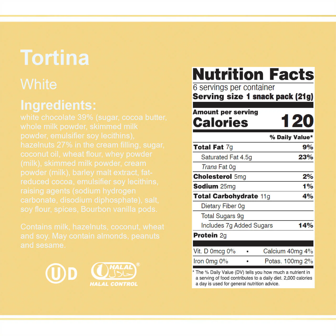 Tortina White, Chocolate Coated Wafer Specialty, 4.44 oz. Box - Image 4